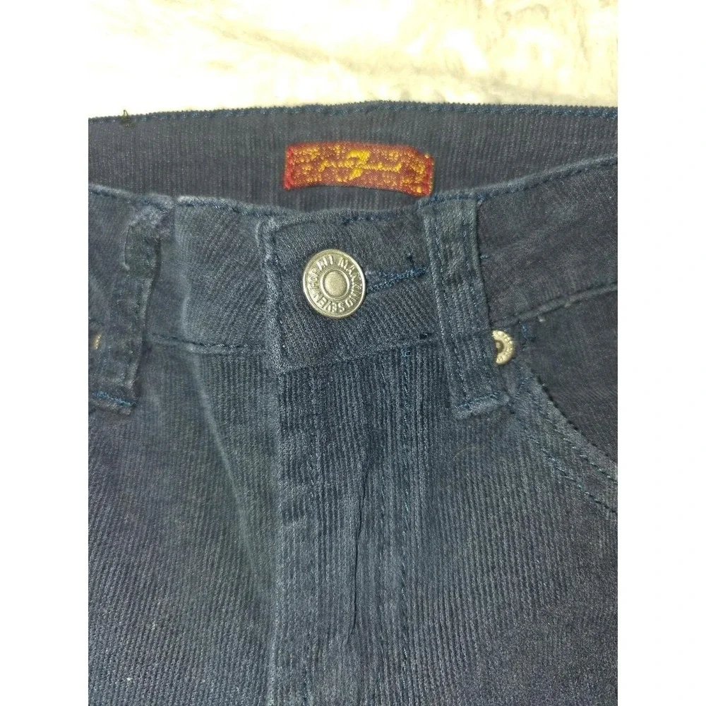Kids Deep Navy Blue corduroy pants. 7 For All Mankind. Size 8, Slim straight - Picture 4 of 6